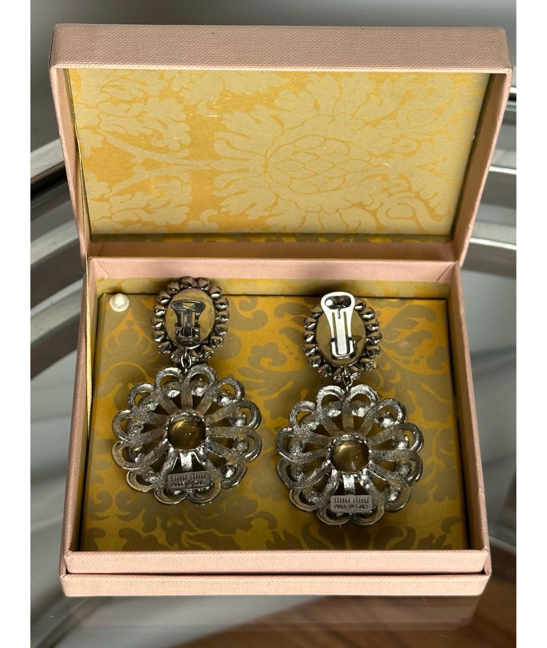 MIU MIU Серебряные металлические серьги, фото 7