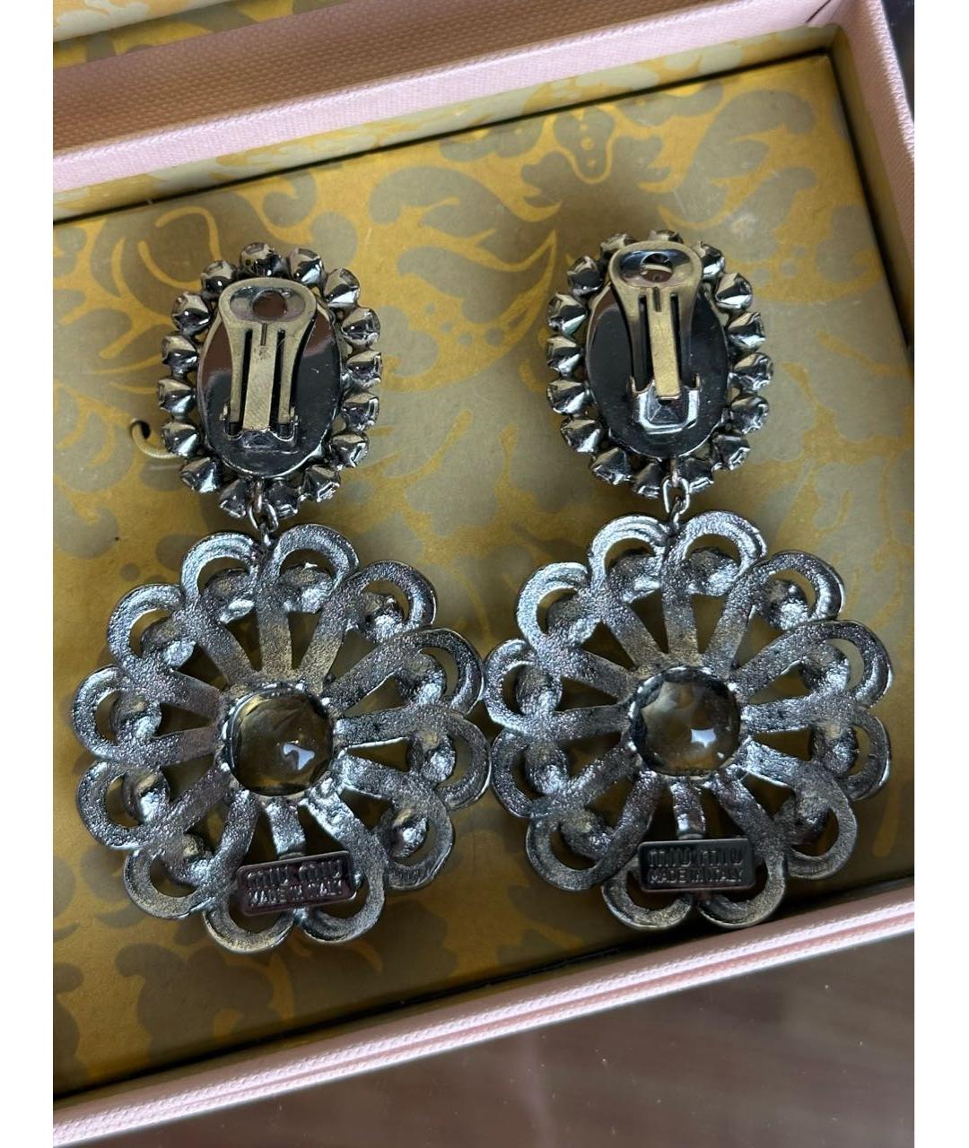 MIU MIU Серебряные металлические серьги, фото 8