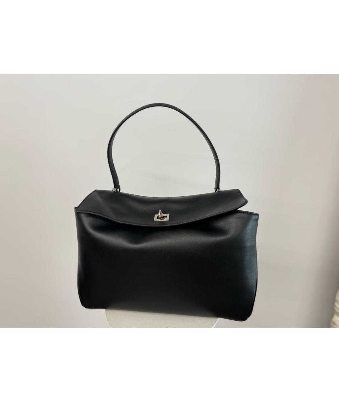 BALENCIAGA Черная кожаная сумка тоут, фото 2