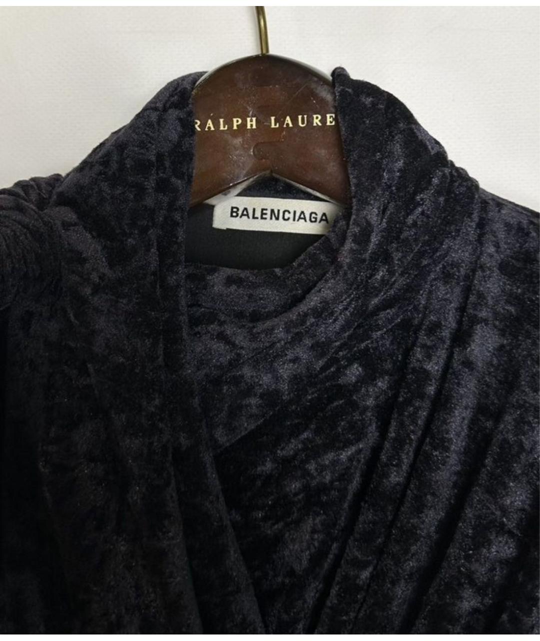 BALENCIAGA Черное бархатное вечернее платье, фото 5