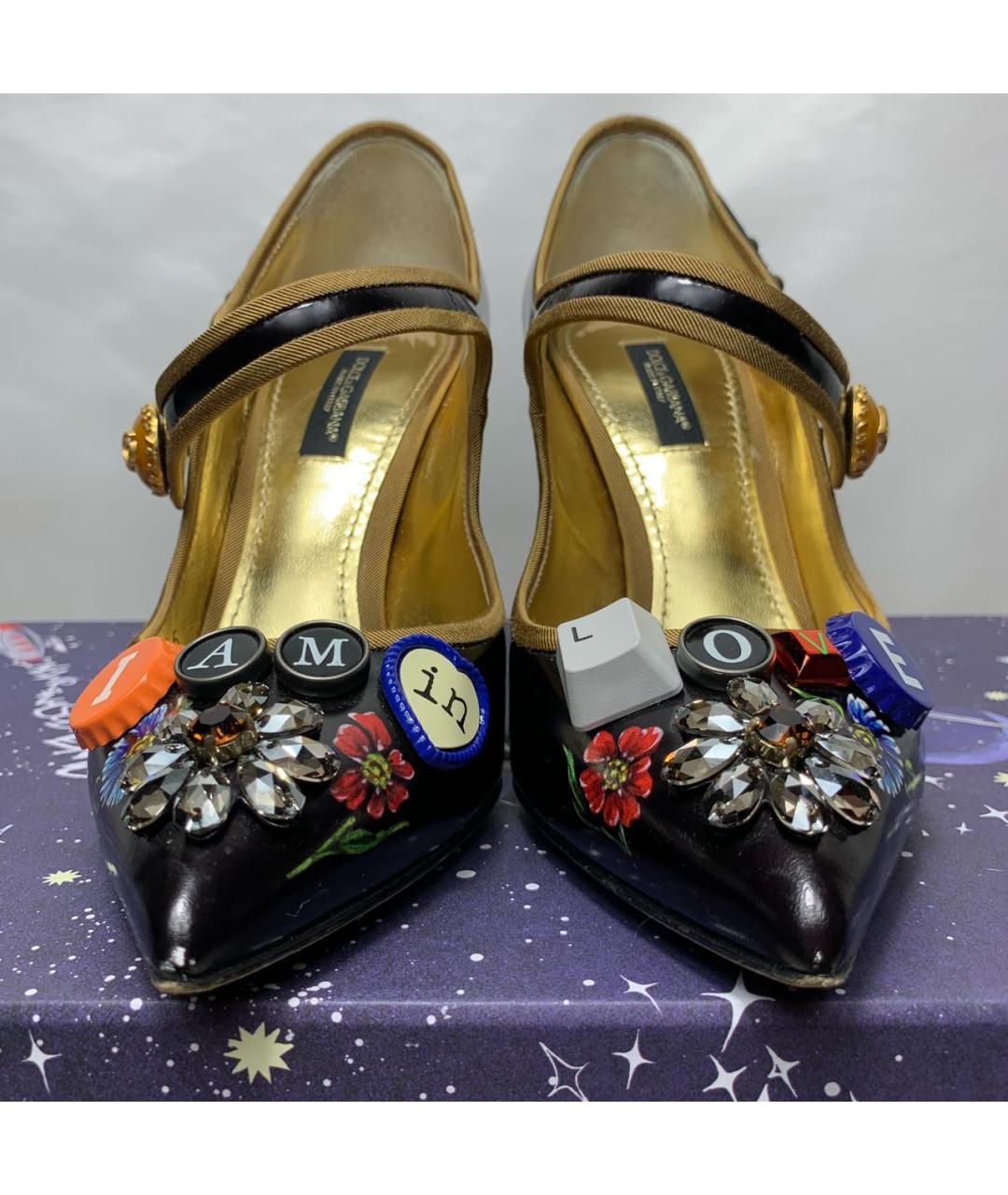 DOLCE&GABBANA Мульти туфли из лакированной кожи, фото 2