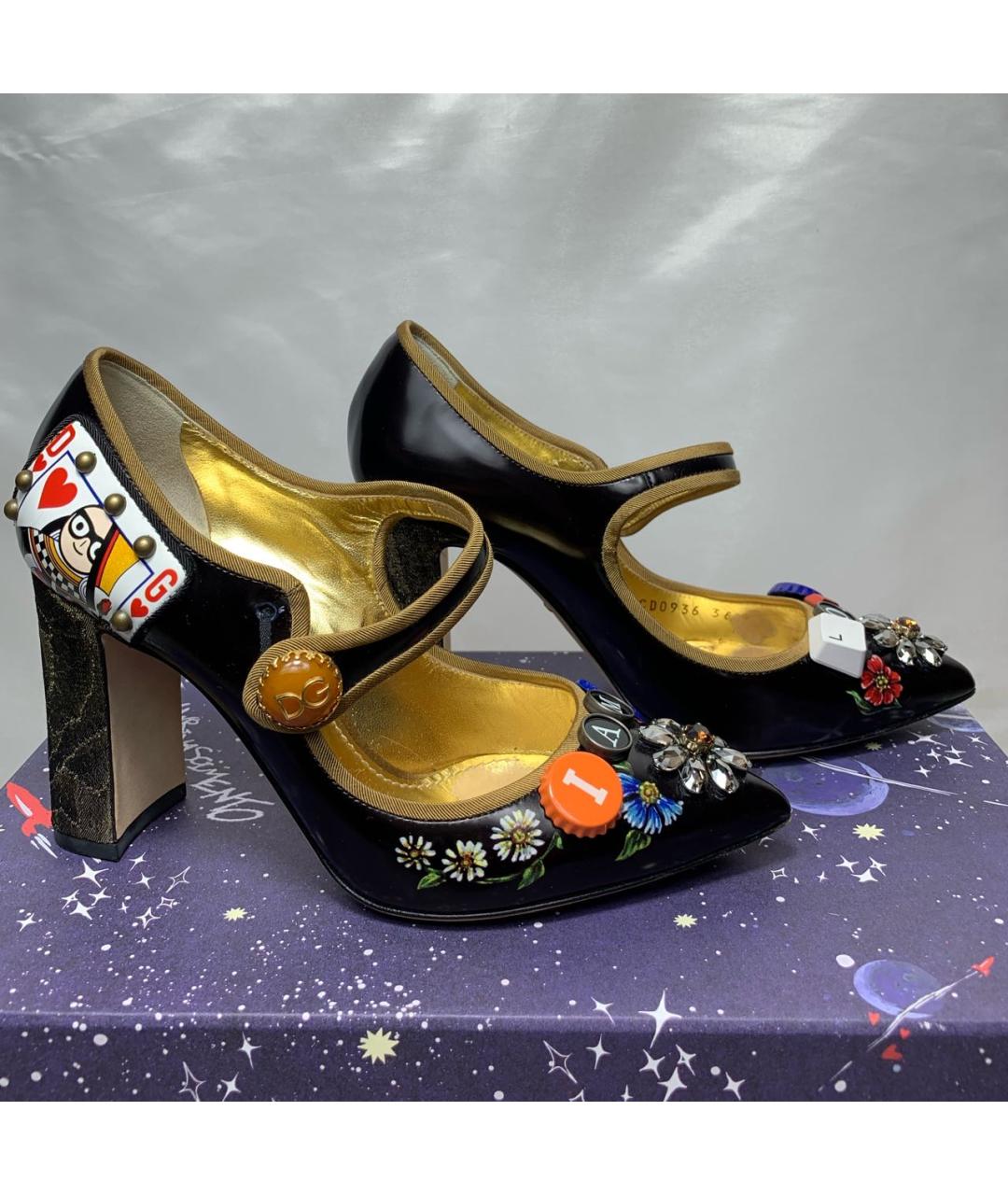 DOLCE&GABBANA Мульти туфли из лакированной кожи, фото 6