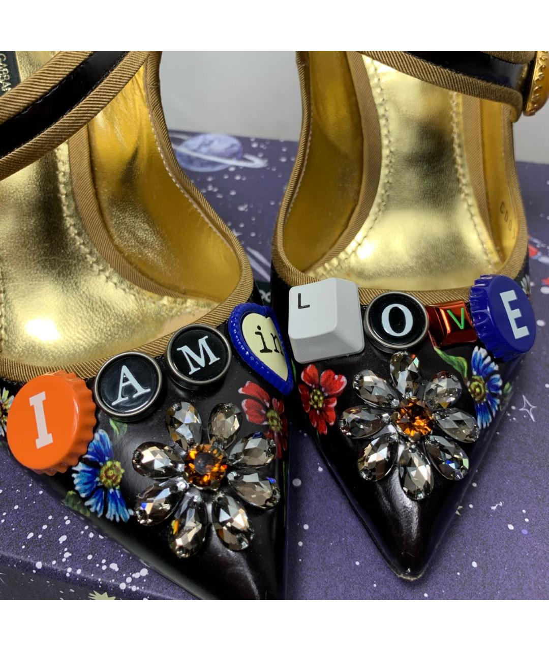 DOLCE&GABBANA Мульти туфли из лакированной кожи, фото 7
