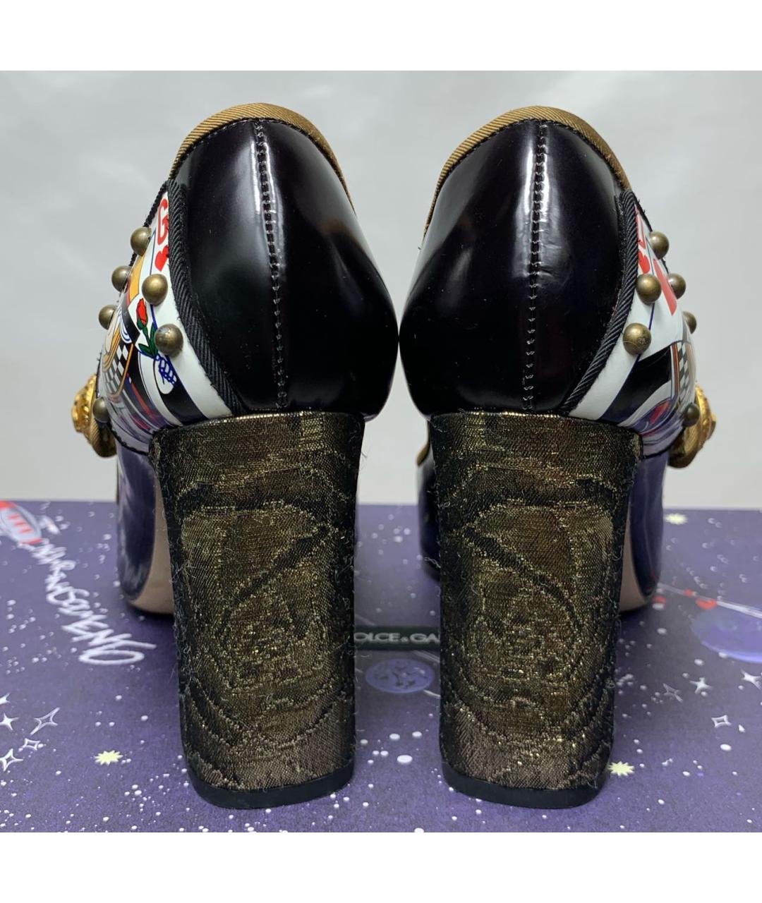 DOLCE&GABBANA Мульти туфли из лакированной кожи, фото 4