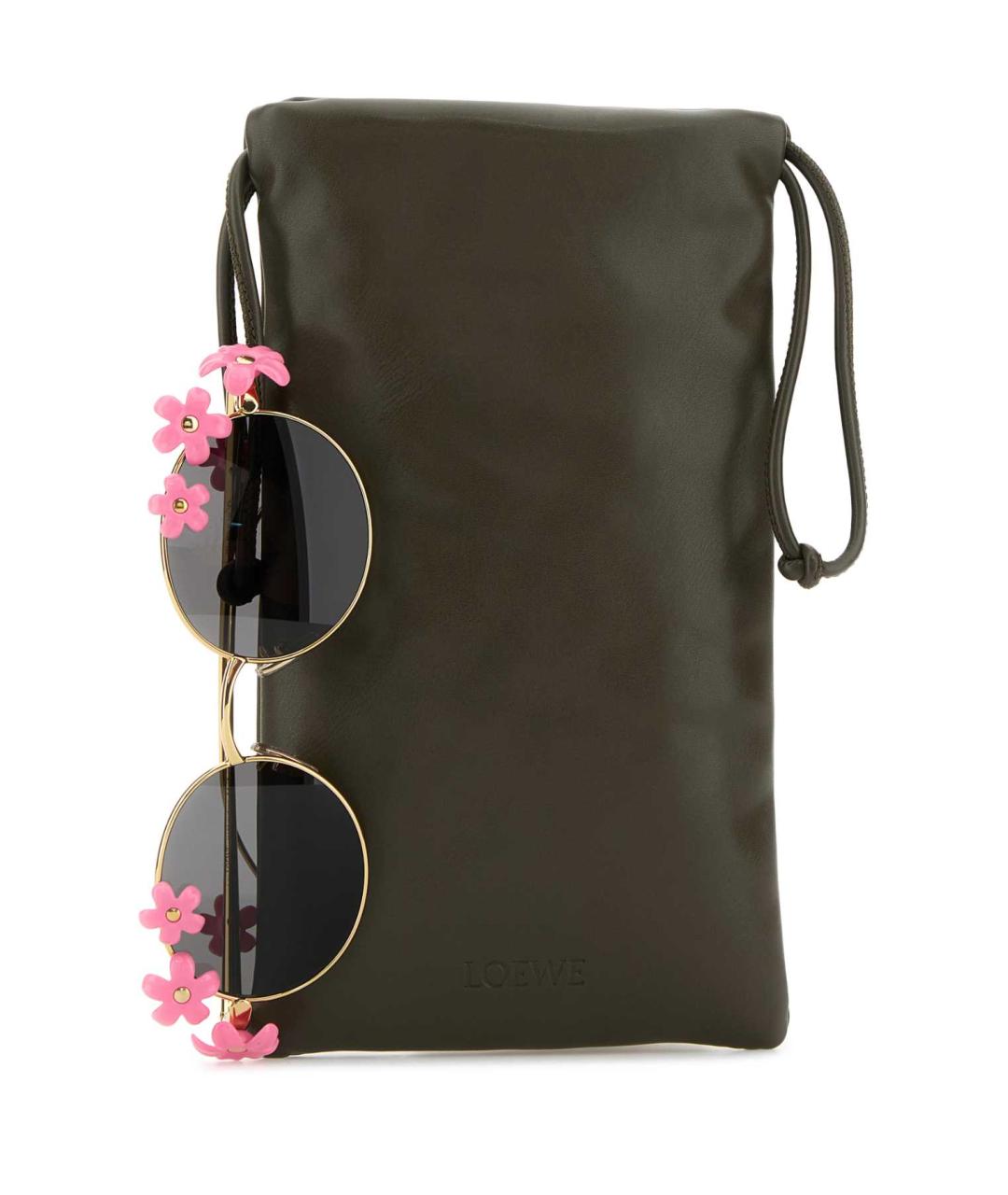 LOEWE Золотые металлические солнцезащитные очки, фото 2