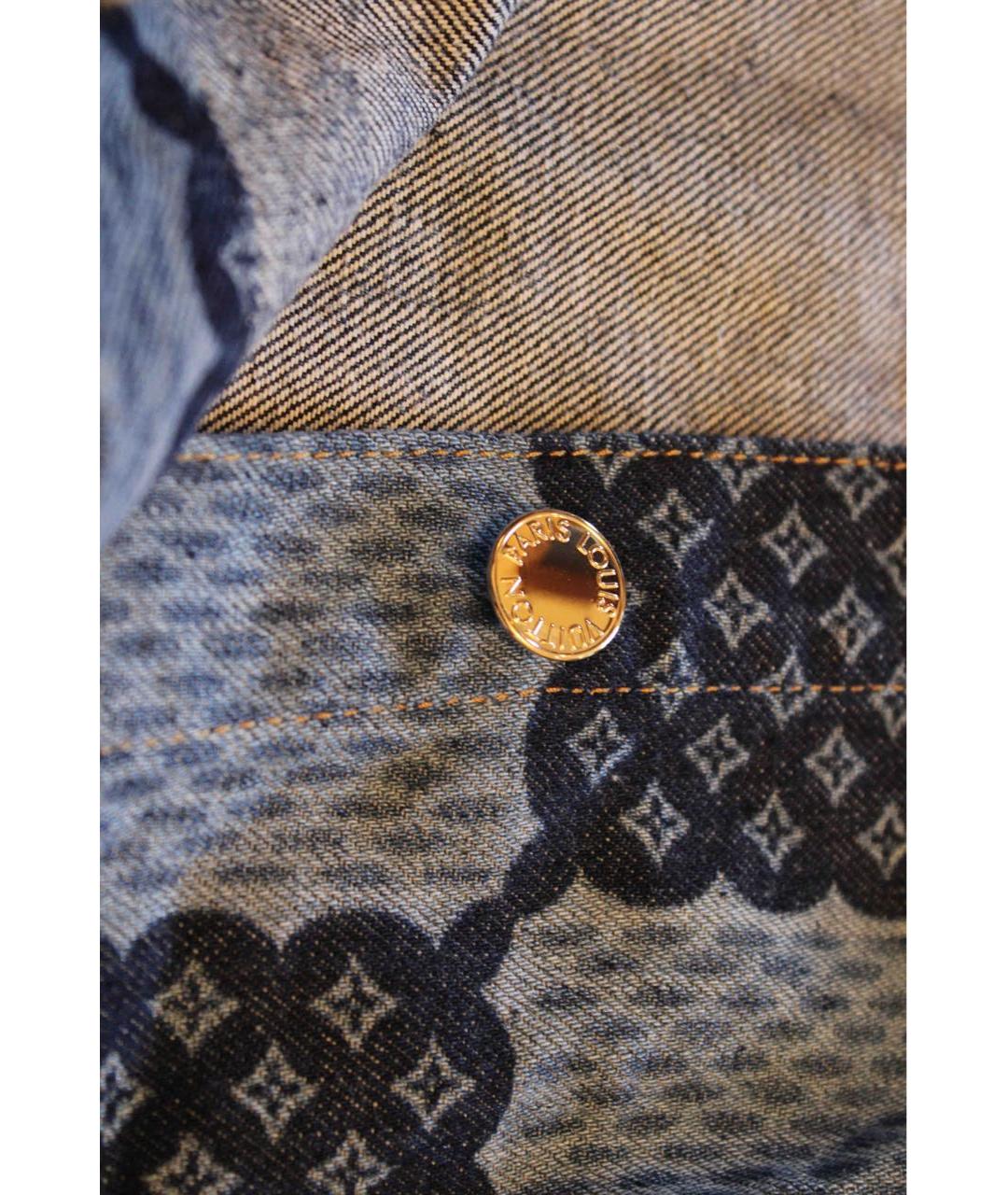 LOUIS VUITTON Темно-синяя деним юбка мини, фото 4