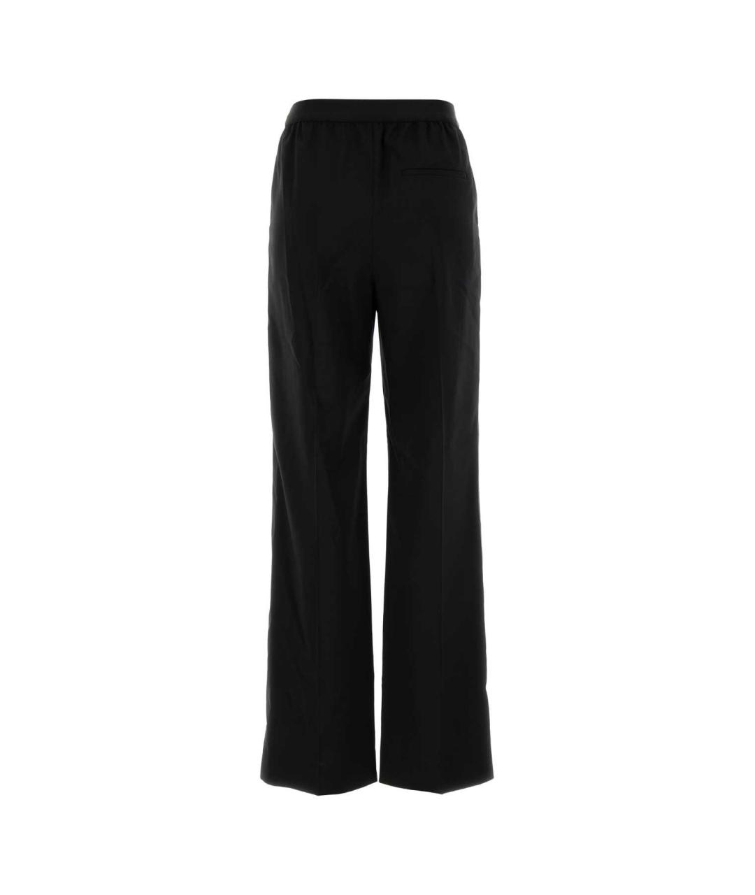 LOEWE Черные шерстяные прямые брюки, фото 2