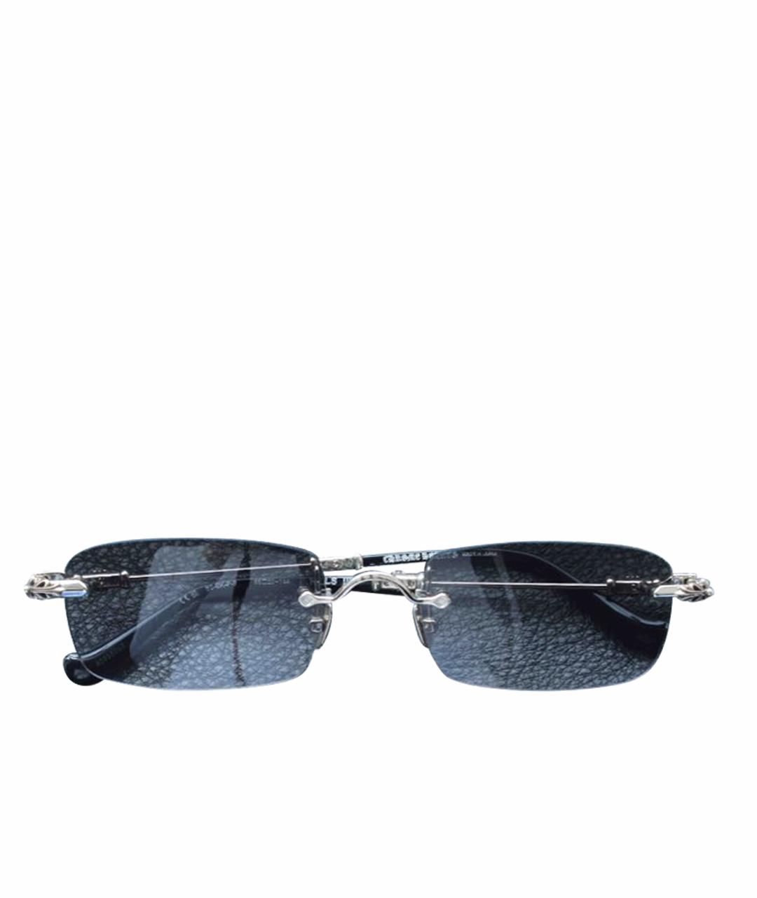 CHROME HEARTS Темно-синие деревянные солнцезащитные очки, фото 1