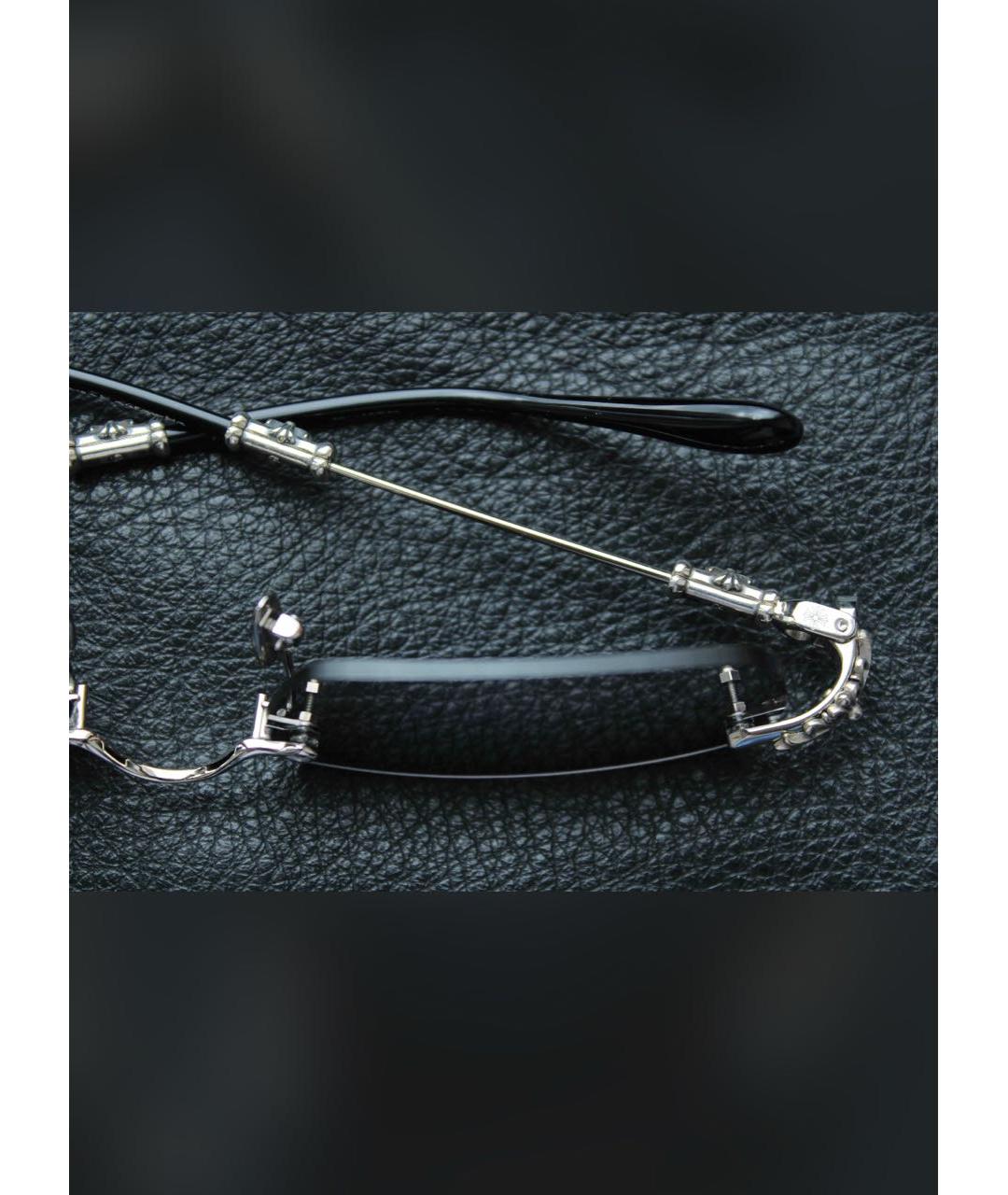 CHROME HEARTS Темно-синие деревянные солнцезащитные очки, фото 7