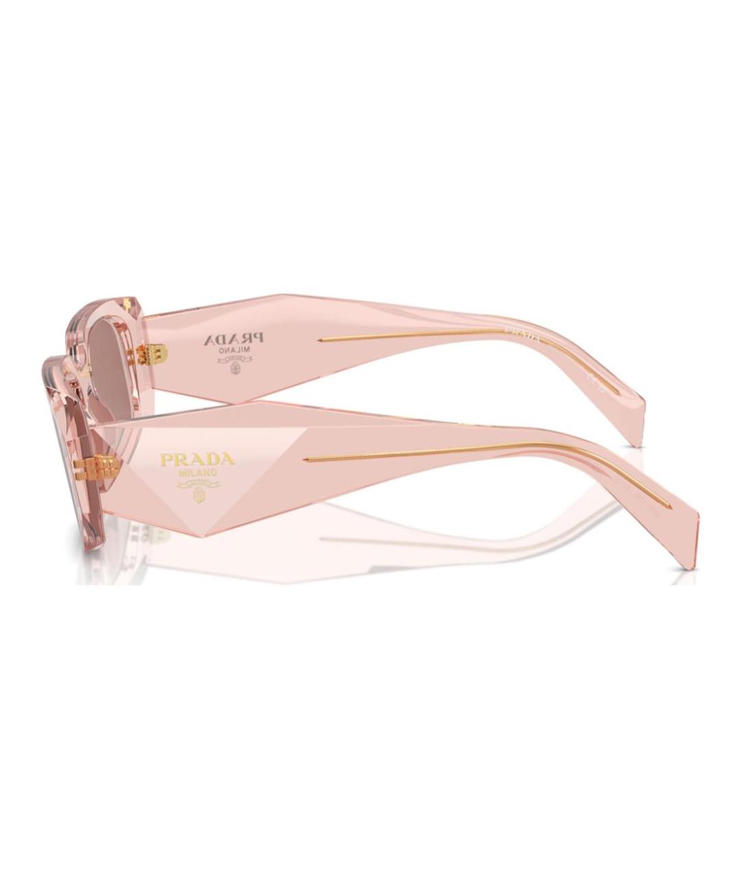 PRADA Розовые пластиковые солнцезащитные очки, фото 3