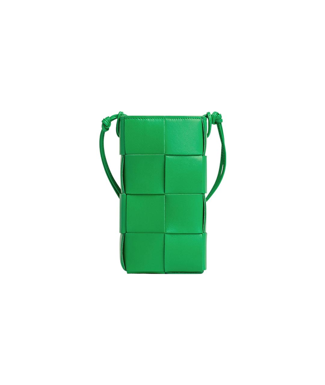 BOTTEGA VENETA Зеленая кожаная сумка через плечо, фото 1