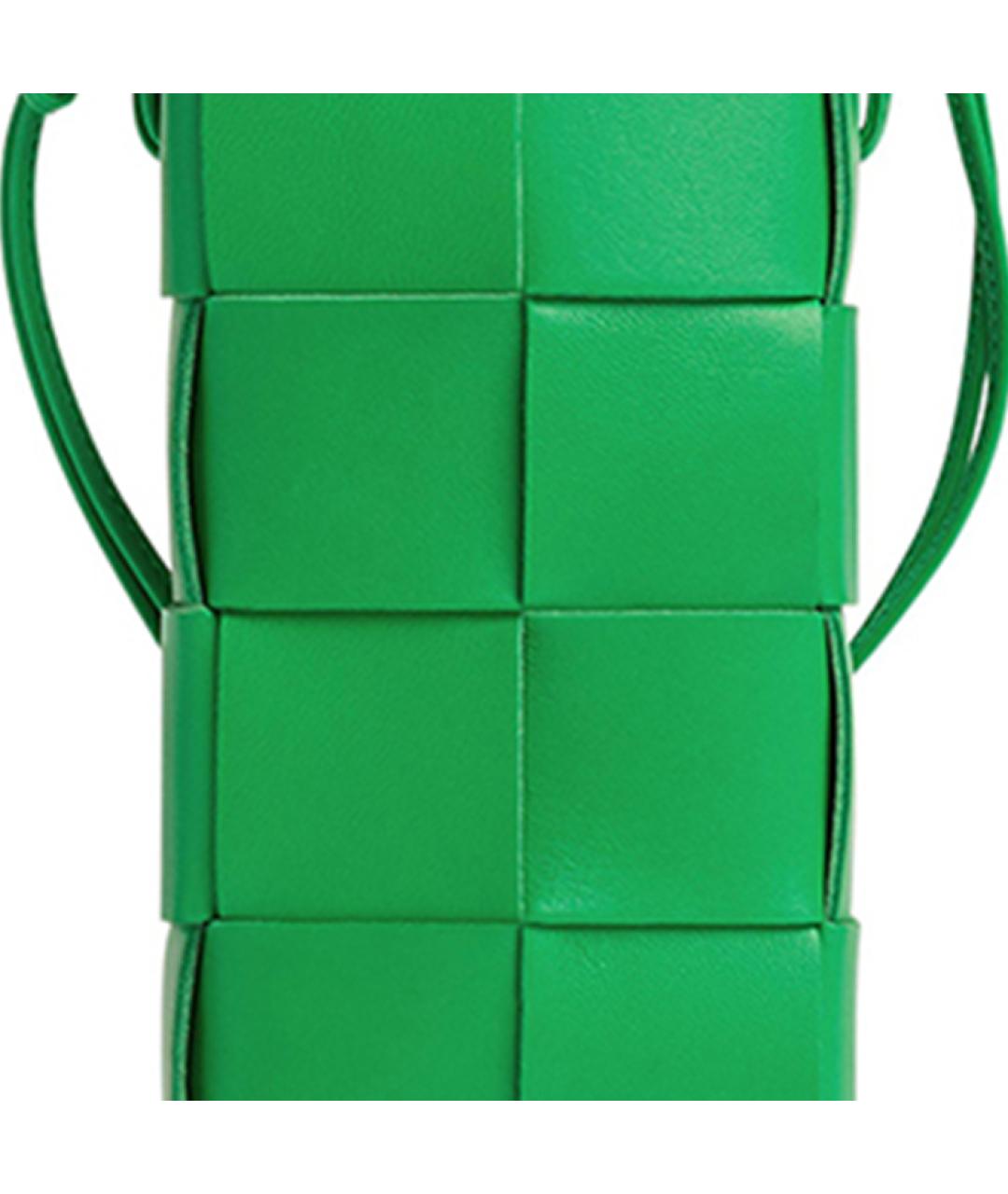 BOTTEGA VENETA Зеленая кожаная сумка через плечо, фото 4