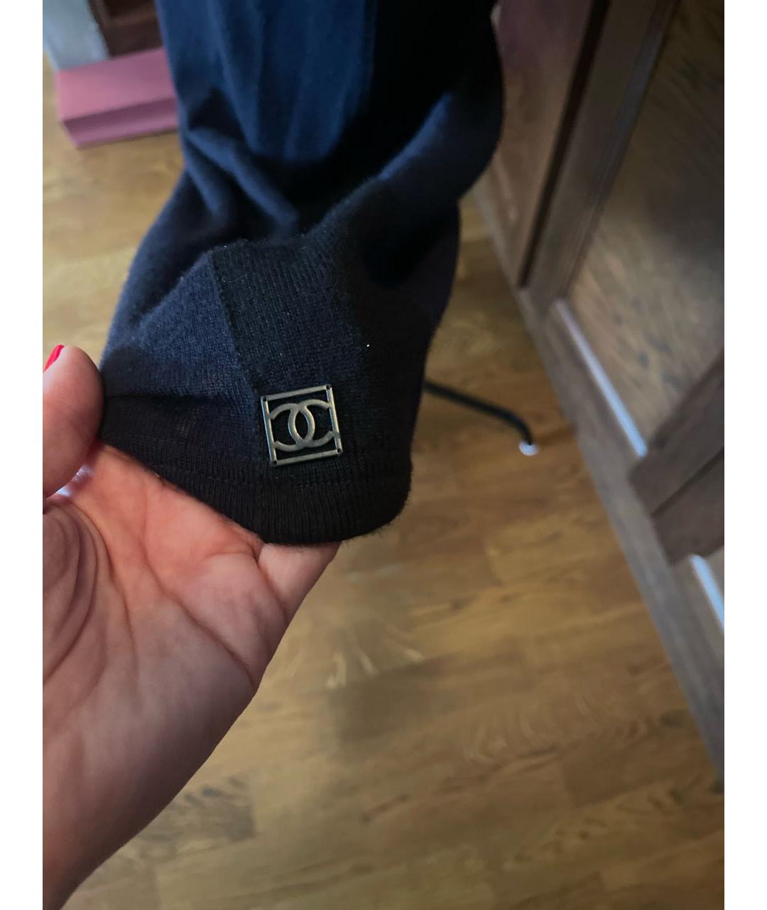 CHANEL Синее кашемировое повседневное платье, фото 4