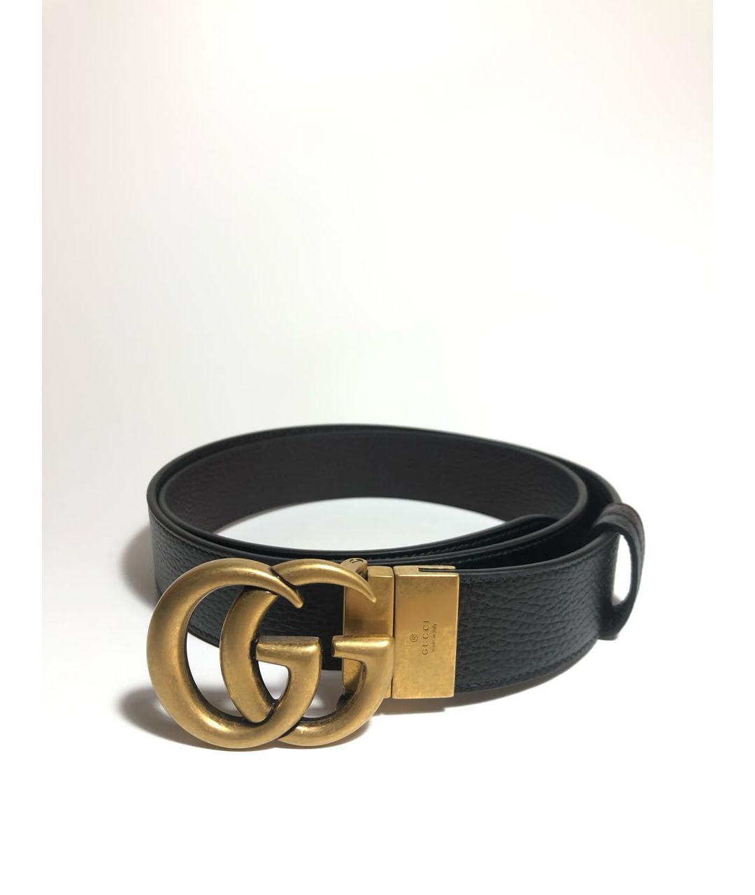 GUCCI Черный кожаный ремень, фото 6