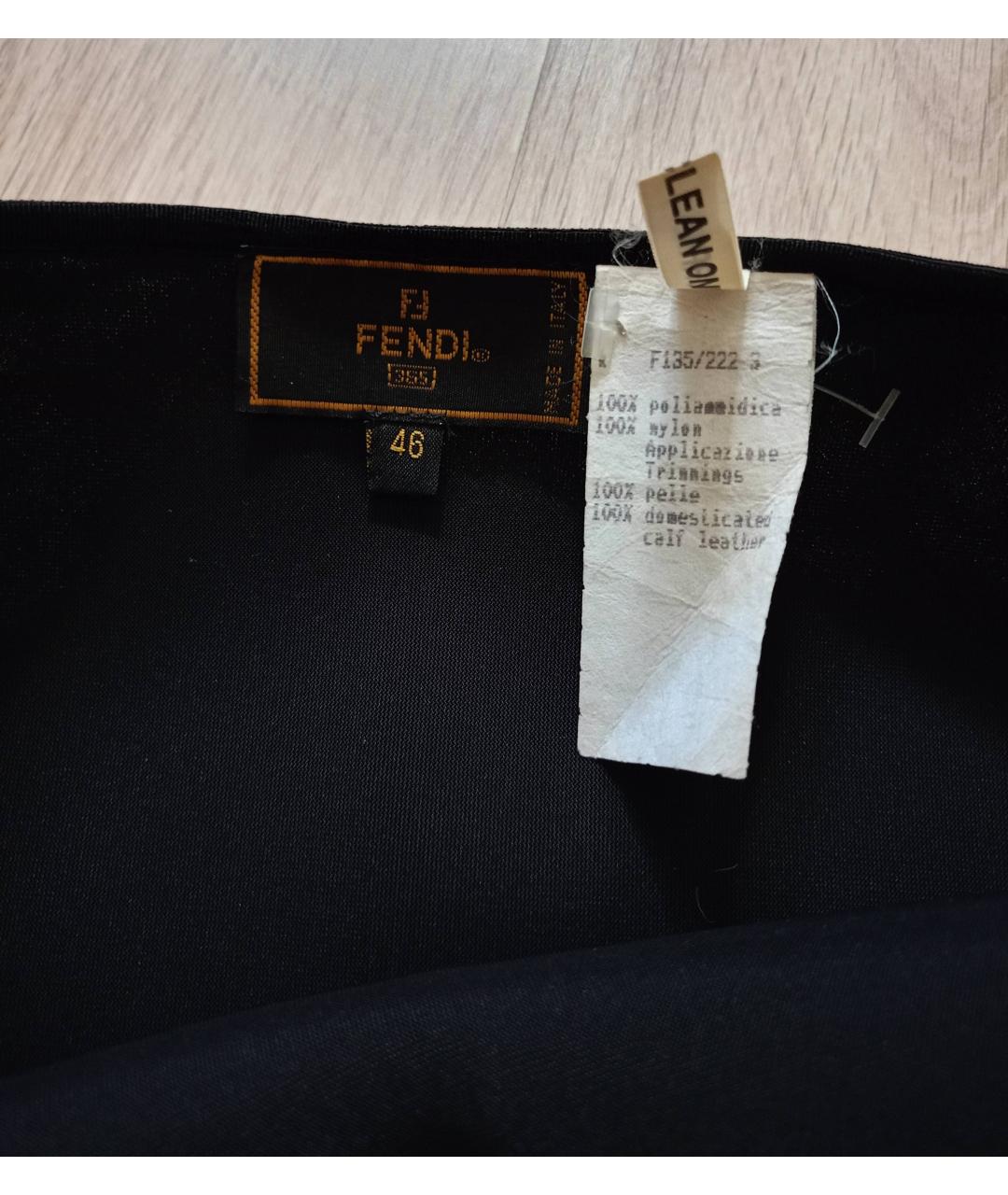 FENDI Черная юбка мини, фото 3
