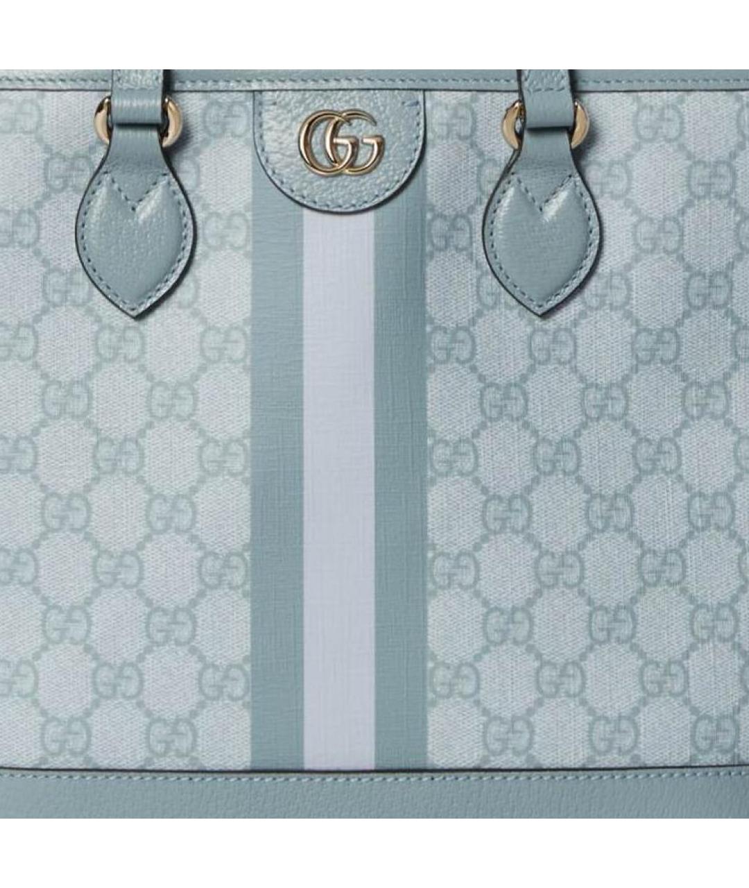 GUCCI Голубая сумка тоут, фото 8
