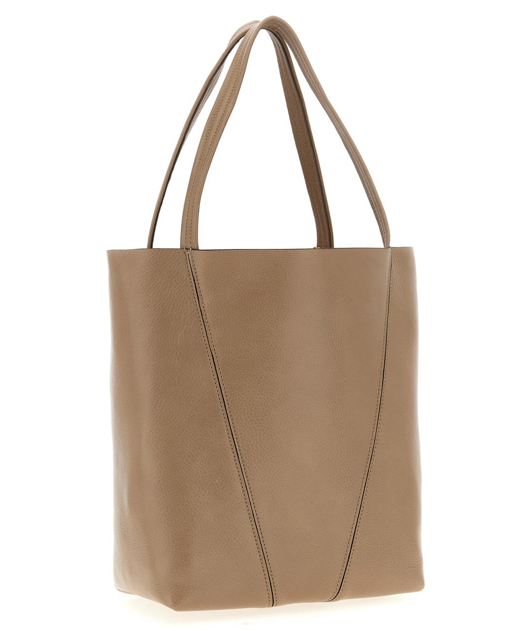 CHLOE Бежевая кожаная сумка через плечо, фото 2