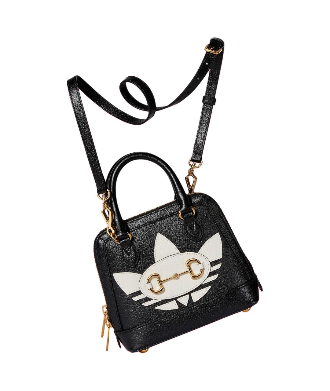 GUCCI Черная кожаная сумка с короткими ручками, фото 8