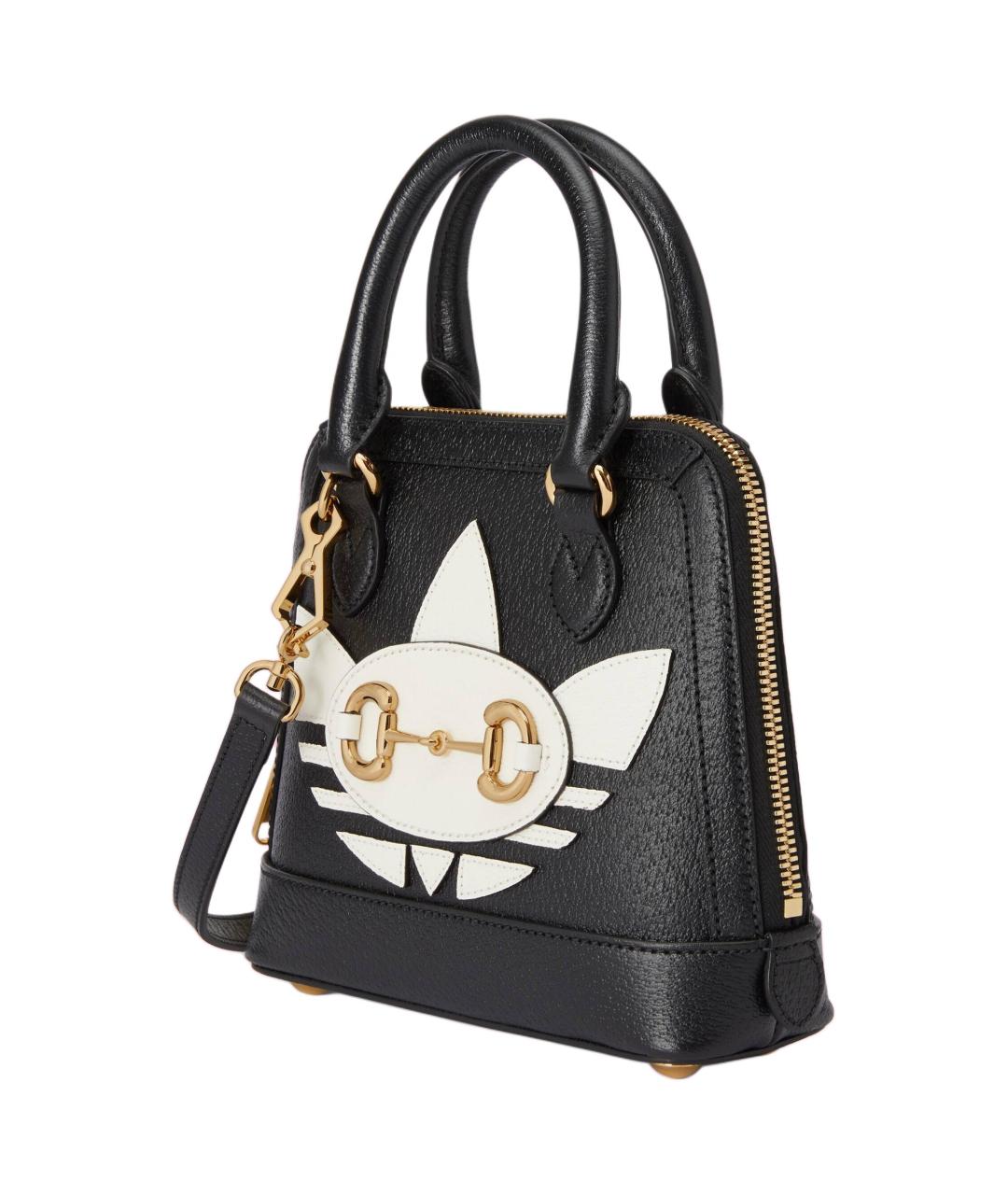 GUCCI Черная кожаная сумка с короткими ручками, фото 3