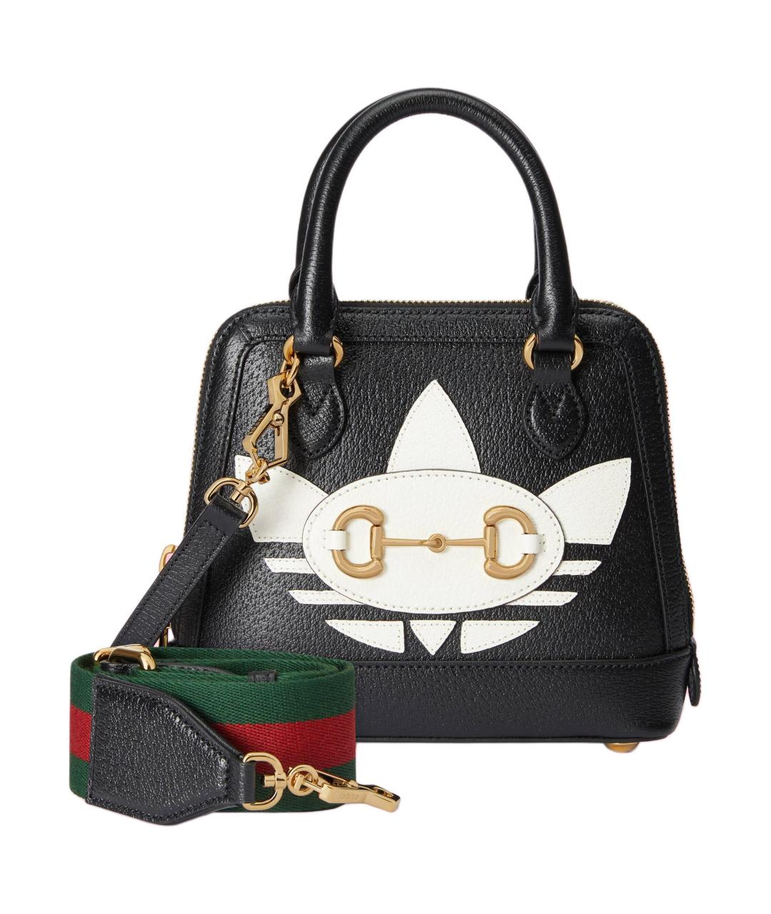 GUCCI Черная кожаная сумка с короткими ручками, фото 2