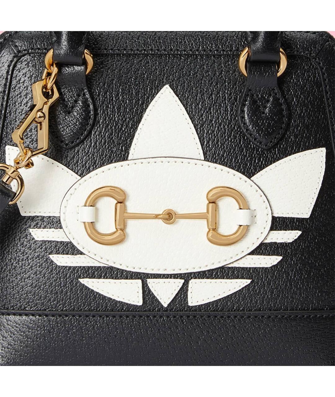 GUCCI Черная кожаная сумка с короткими ручками, фото 9
