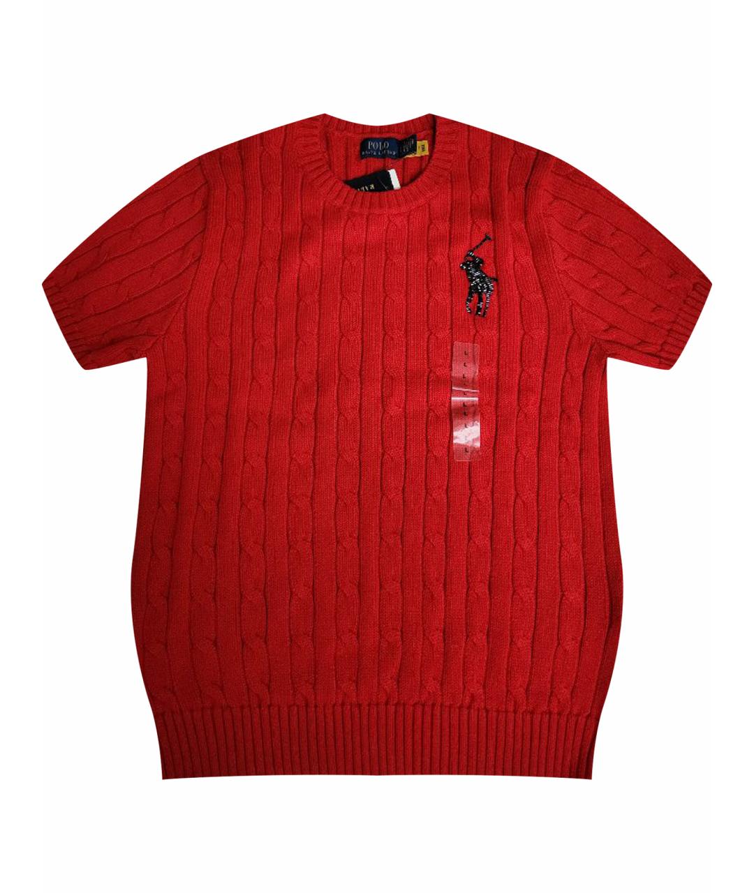 POLO RALPH LAUREN Красный хлопковый джемпер / свитер, фото 1