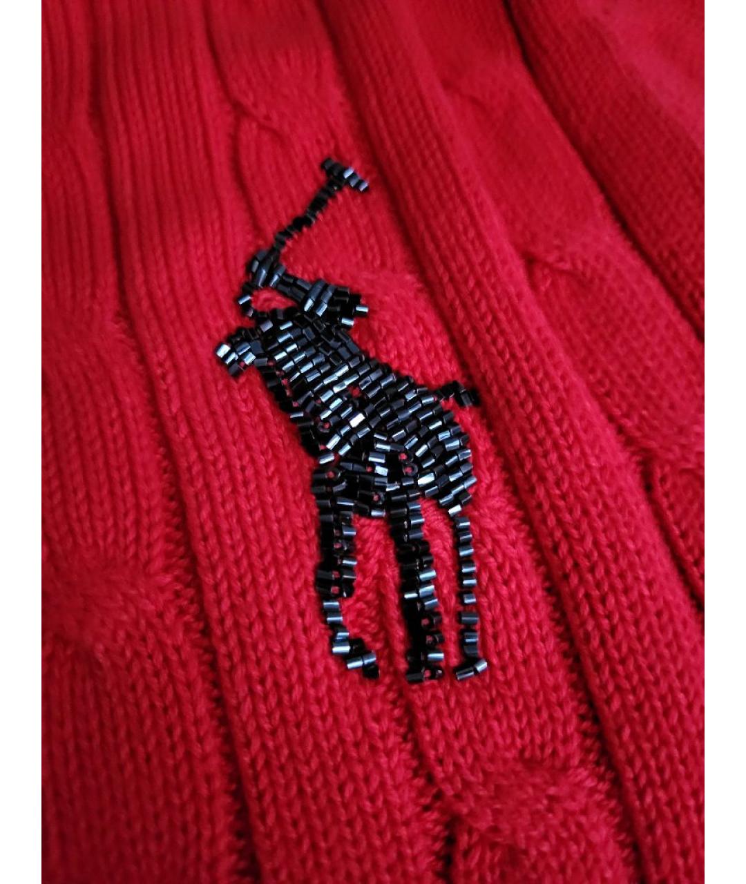 POLO RALPH LAUREN Красный хлопковый джемпер / свитер, фото 5