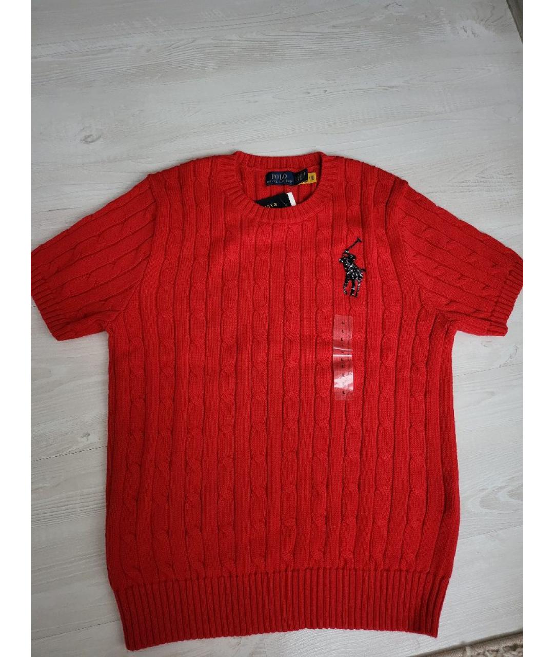 POLO RALPH LAUREN Красный хлопковый джемпер / свитер, фото 2
