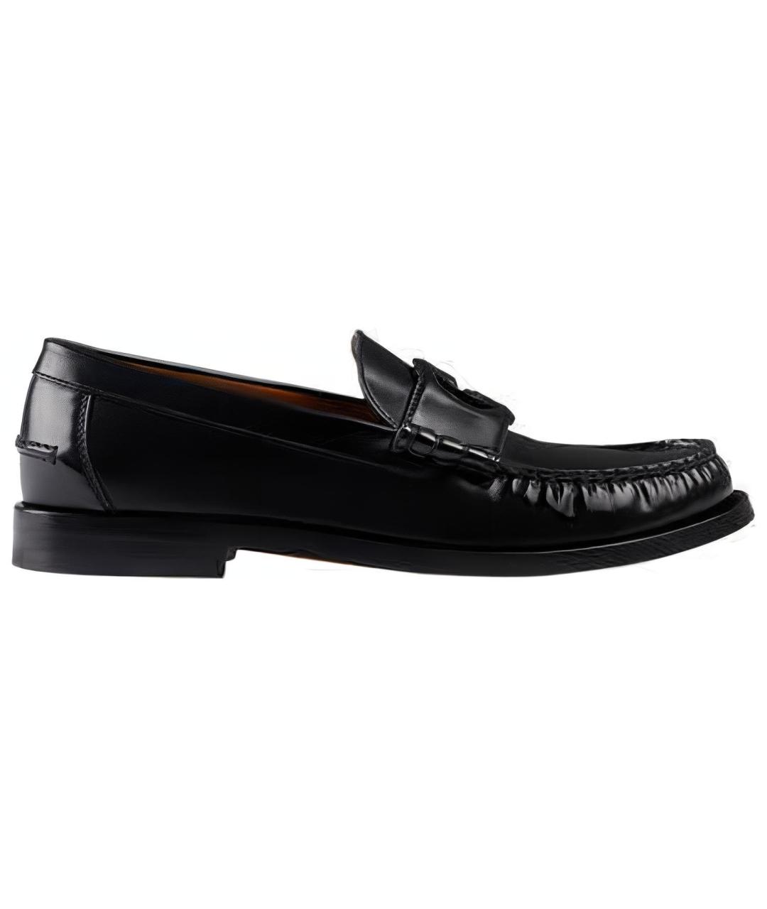 GUCCI Черные кожаные лоферы, фото 1