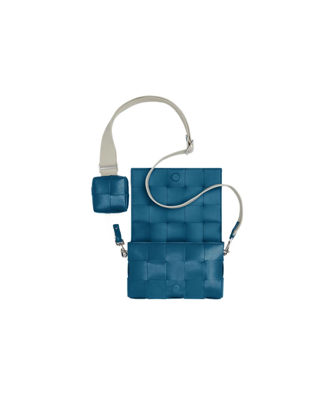 BOTTEGA VENETA Темно-синяя сумка на плечо, фото 4