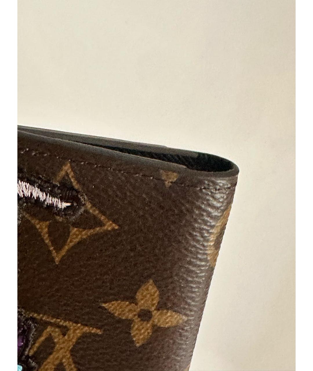 LOUIS VUITTON Коричневый кожаный кардхолдер, фото 8