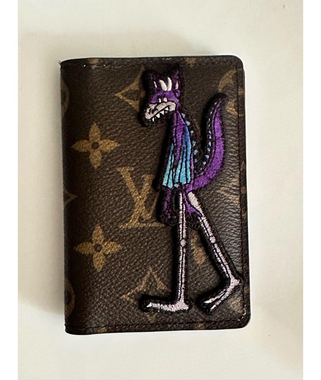 LOUIS VUITTON Коричневый кожаный кардхолдер, фото 9