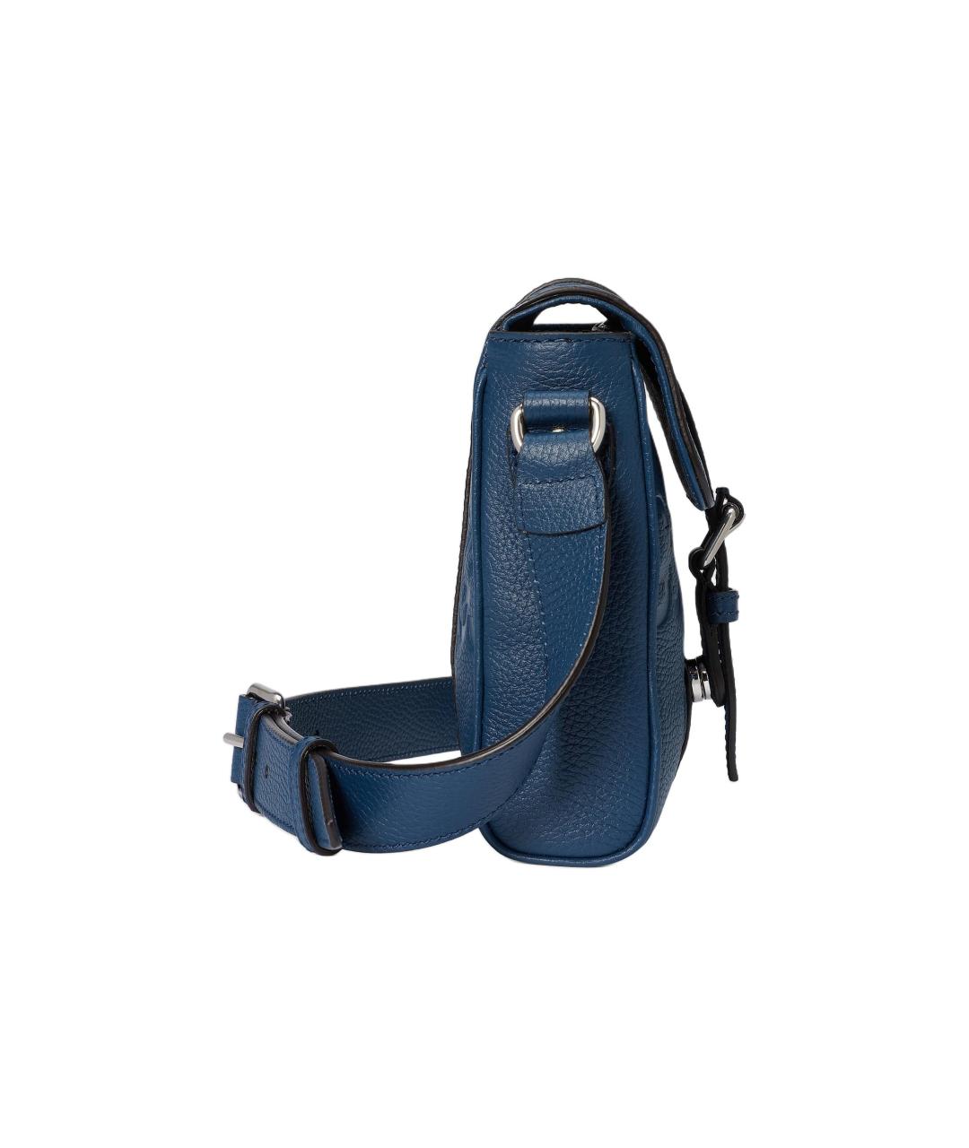 GUCCI Темно-синяя кожаная сумка на плечо, фото 3