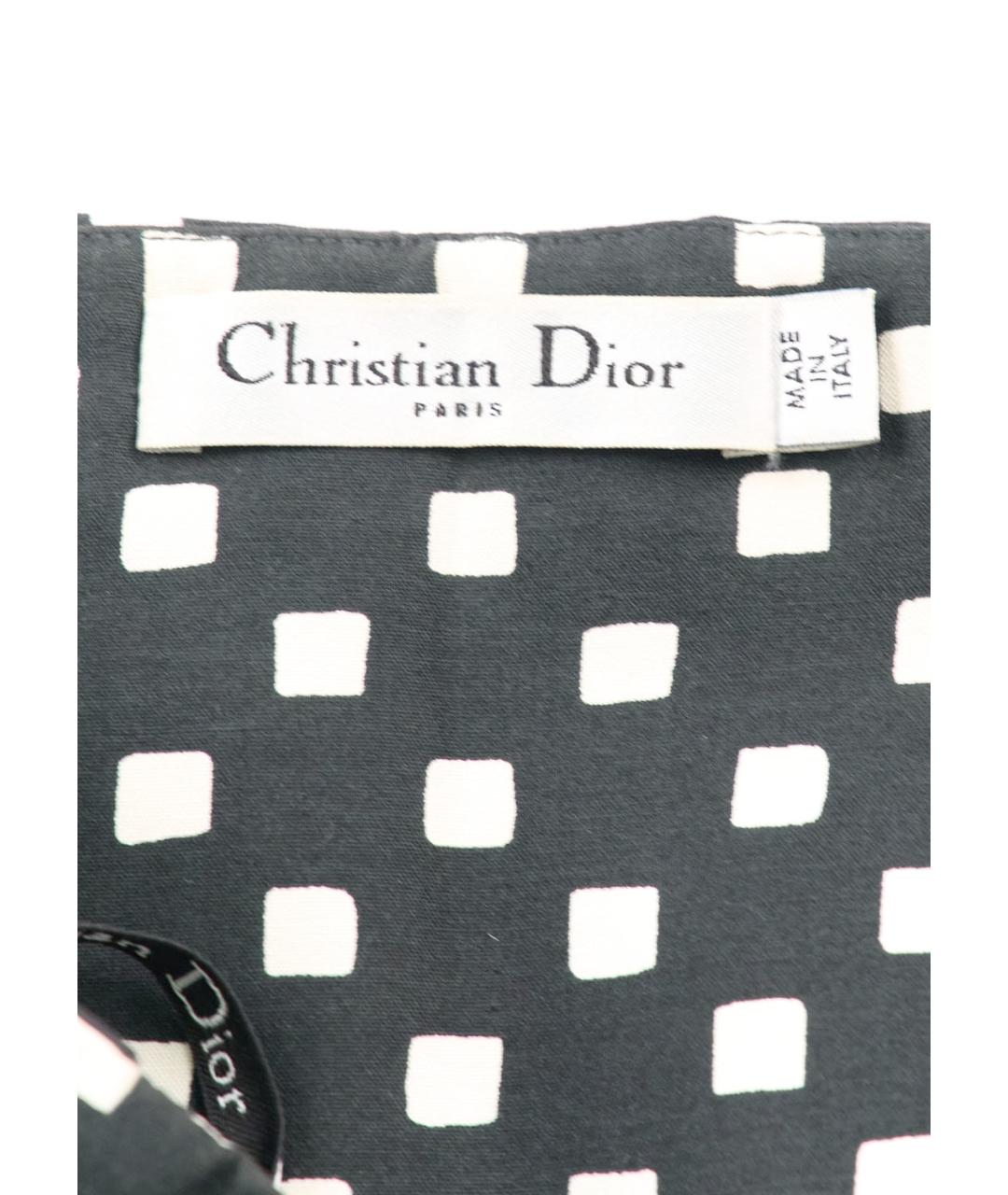 CHRISTIAN DIOR Черная хлопковая юбка мини, фото 3