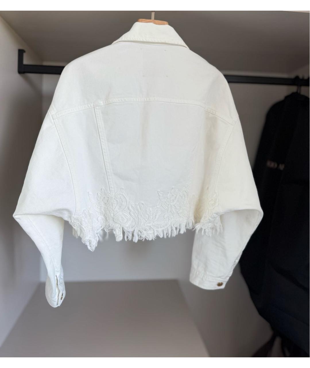 ERMANNO SCERVINO Белая хлопковая куртка, фото 2