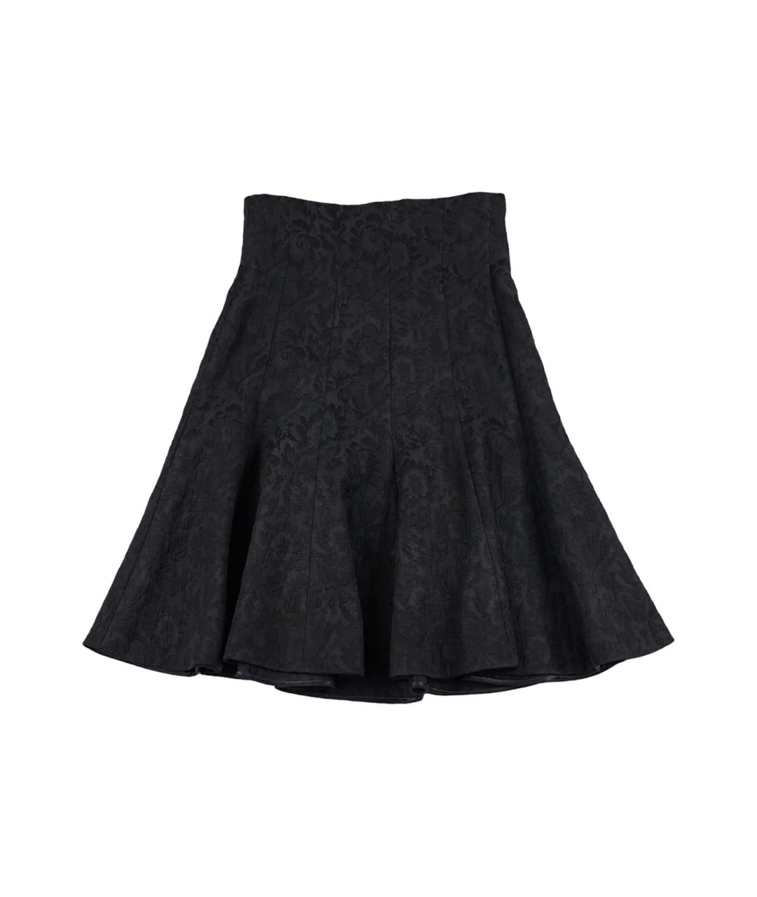 DOLCE&GABBANA Черная хлопковая юбка миди, фото 1