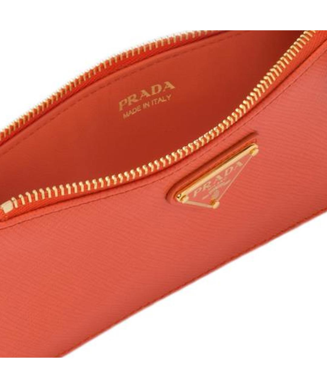 PRADA Оранжевый кожаный кардхолдер, фото 5