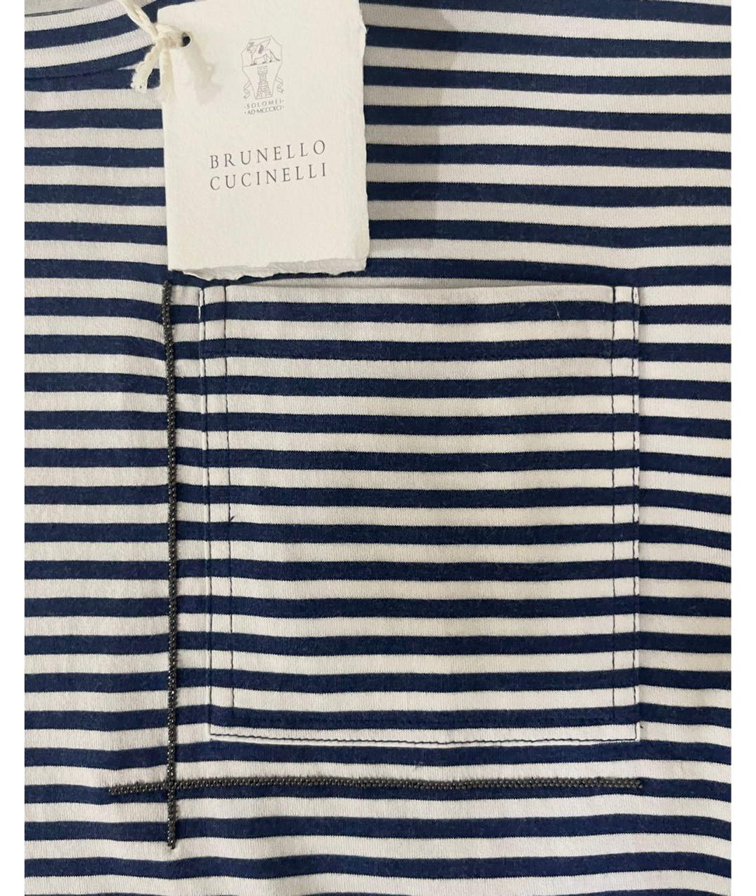 BRUNELLO CUCINELLI Белая хлопковая футболка, фото 4