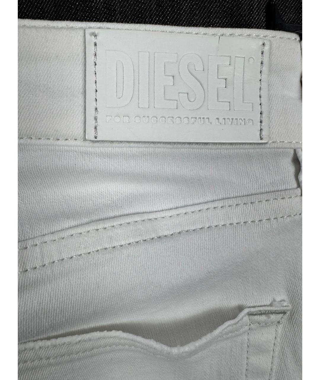 DIESEL Белые хлопко-эластановые джинсы слим, фото 7