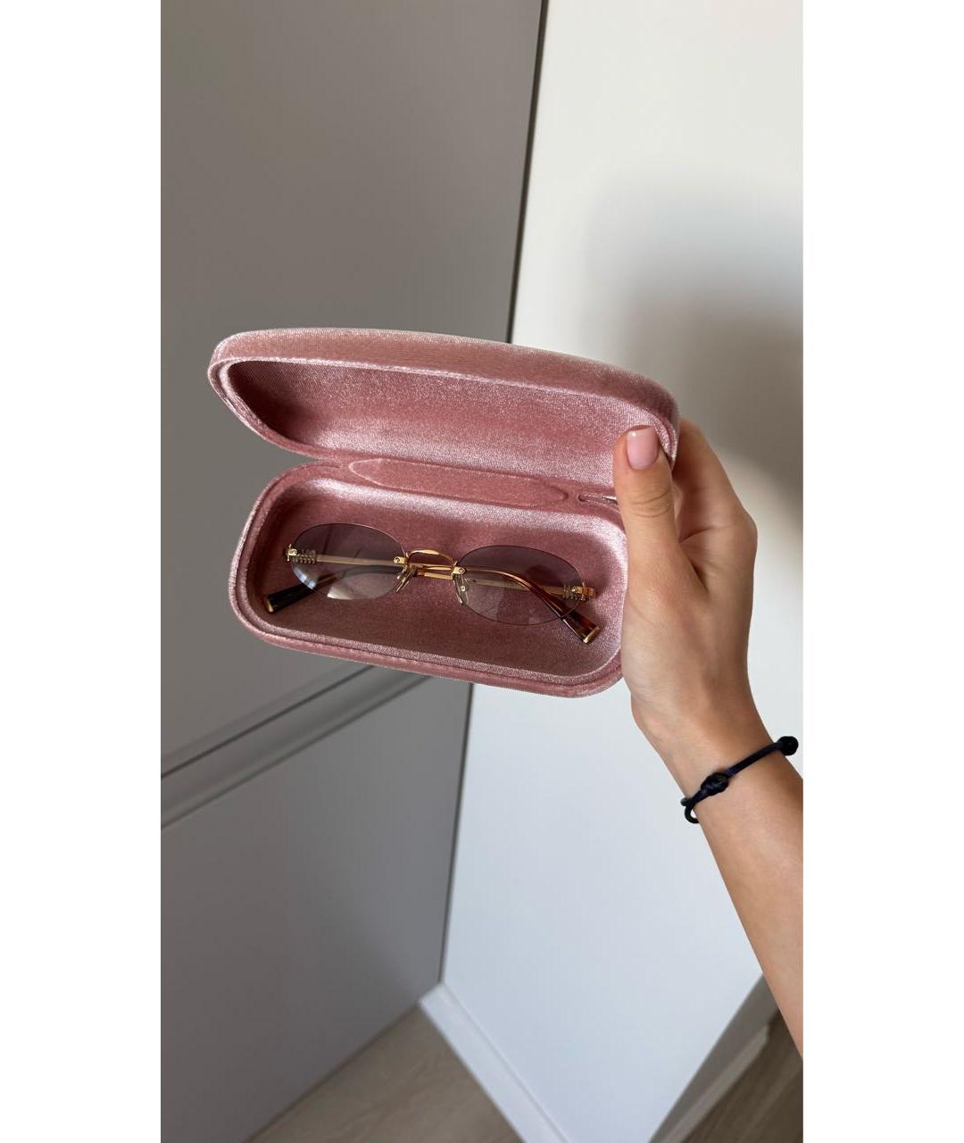 MIU MIU Антрацитовые металлические солнцезащитные очки, фото 4