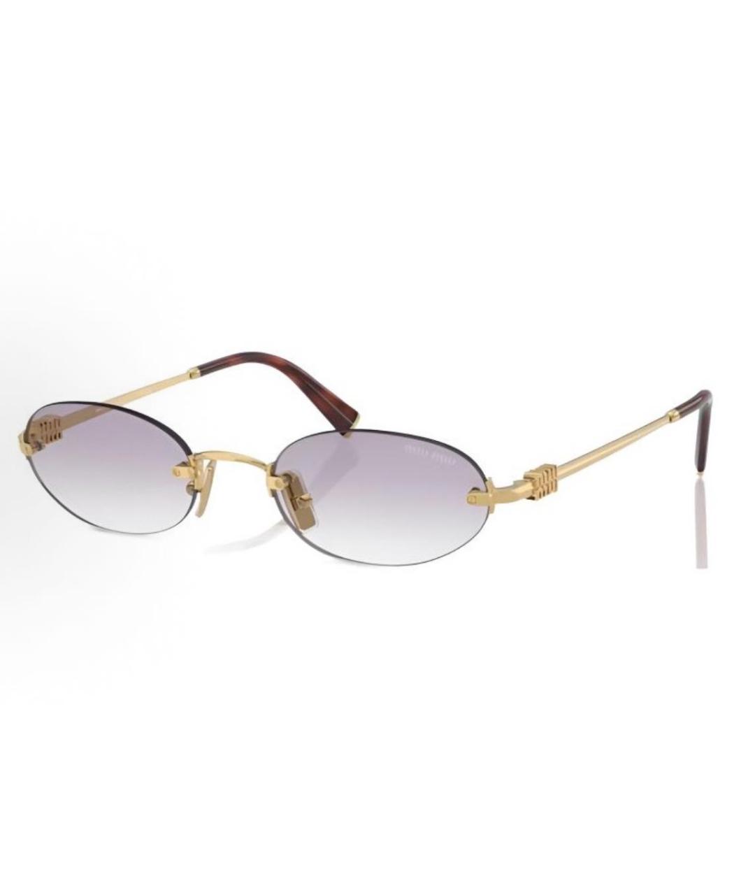 MIU MIU Антрацитовые металлические солнцезащитные очки, фото 7