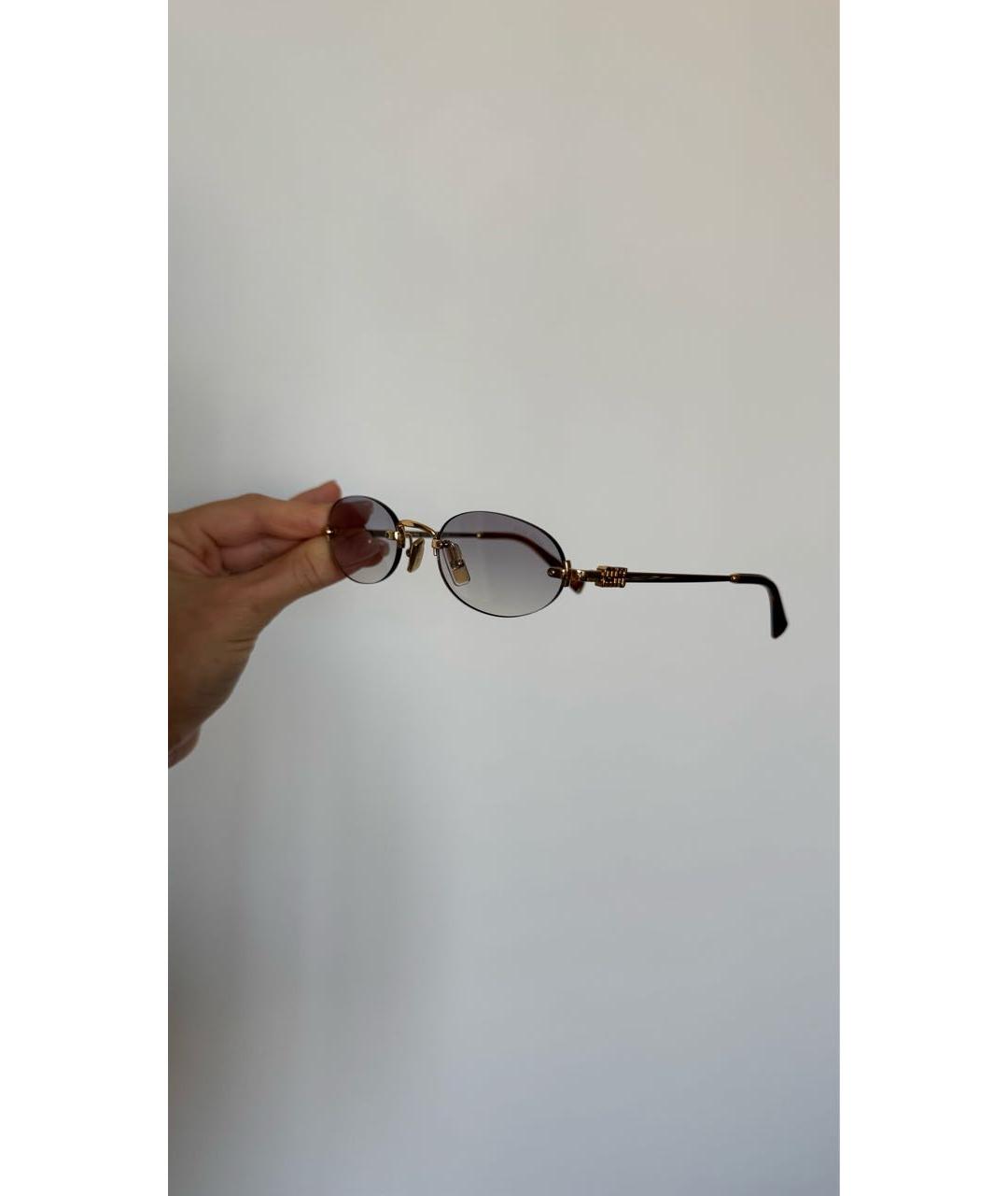 MIU MIU Антрацитовые металлические солнцезащитные очки, фото 5