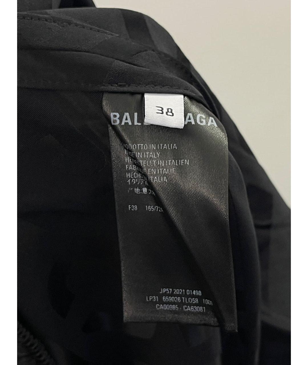 BALENCIAGA Черные вискозные повседневные брюки, фото 5
