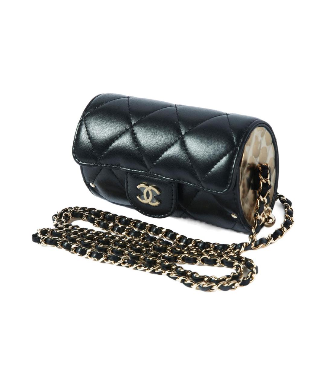 CHANEL Черная кожаная сумка через плечо, фото 3