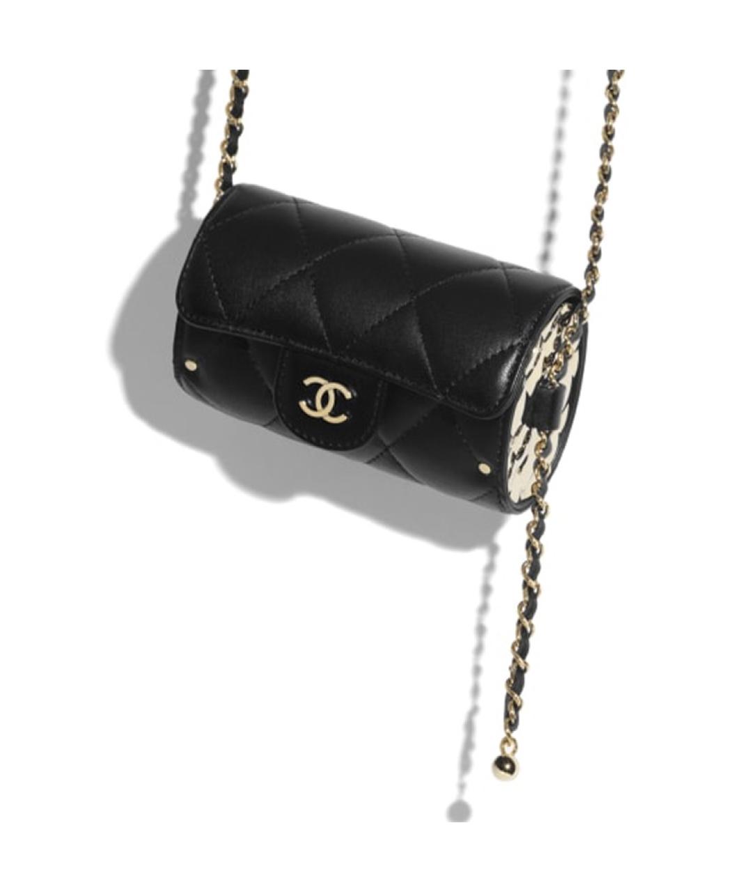 CHANEL Черная кожаная сумка через плечо, фото 5