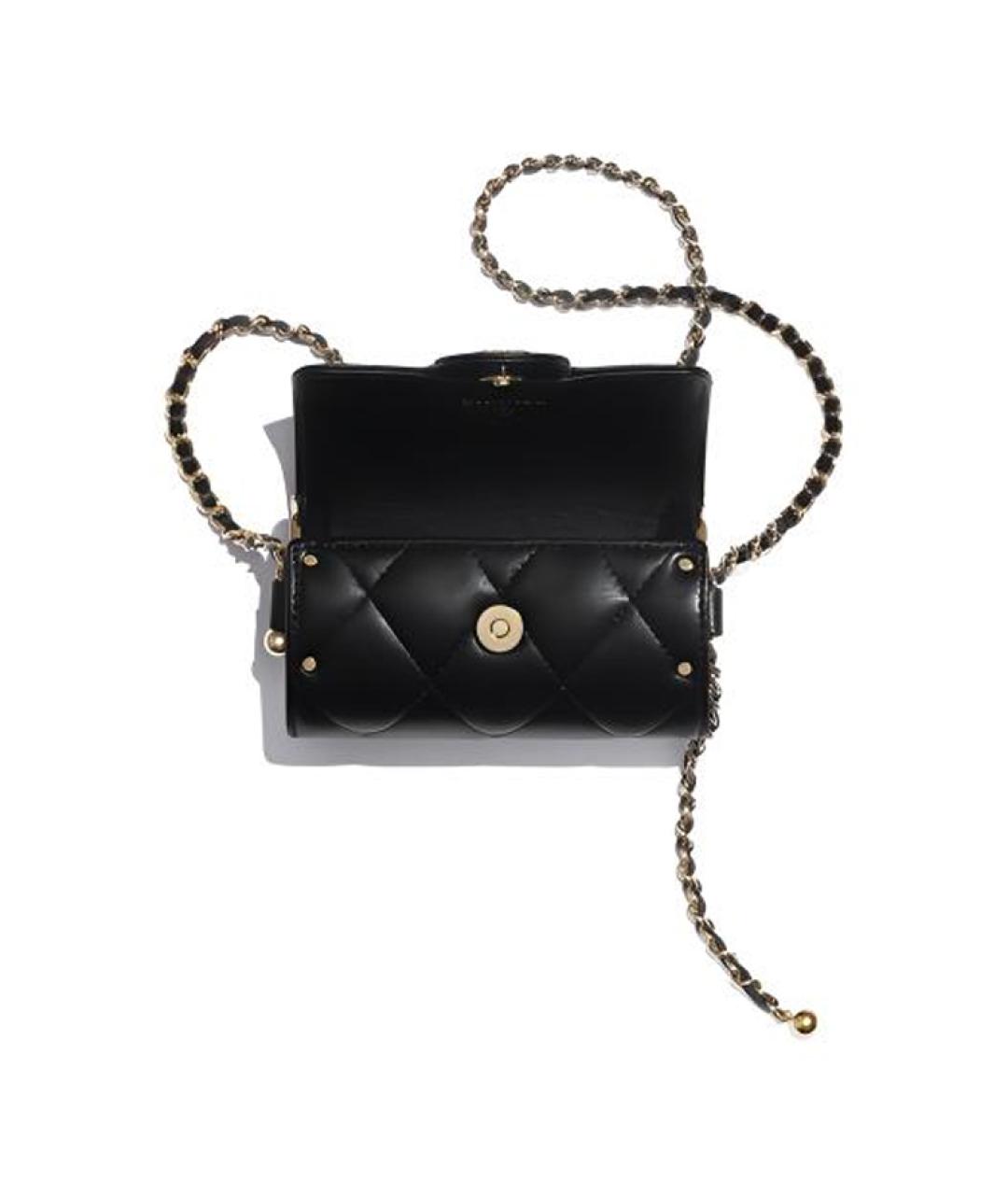 CHANEL Черная кожаная сумка через плечо, фото 2