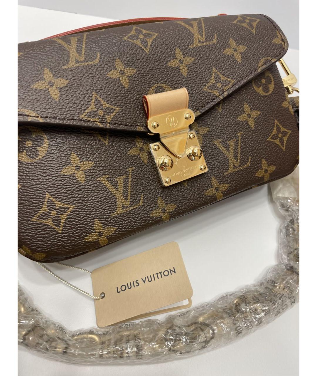 LOUIS VUITTON Коричневая сумка с короткими ручками, фото 5