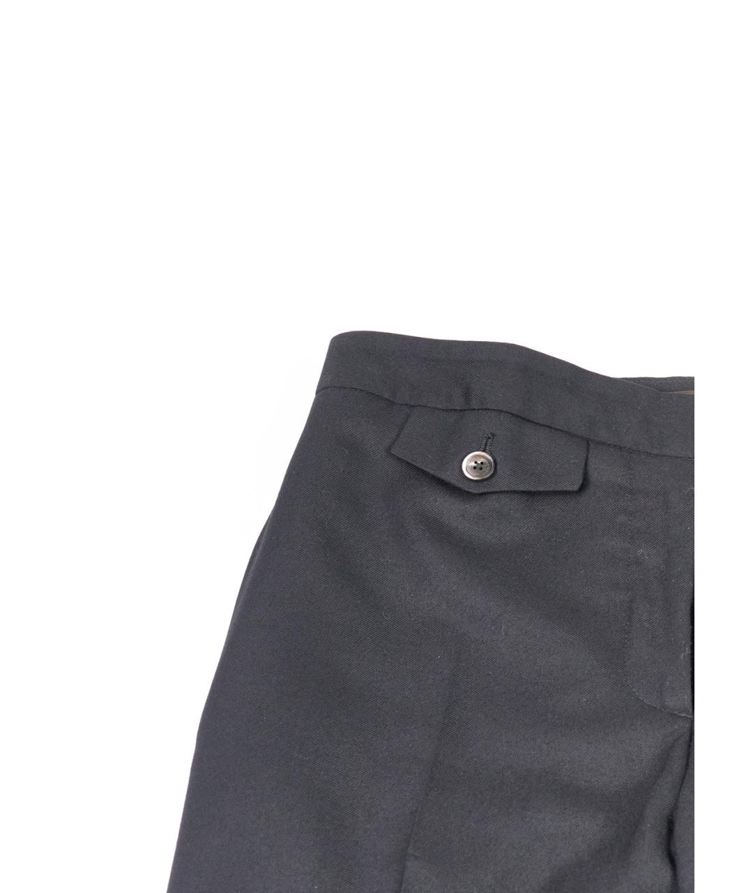 LORO PIANA Черные кашемировые брюки широкие, фото 2