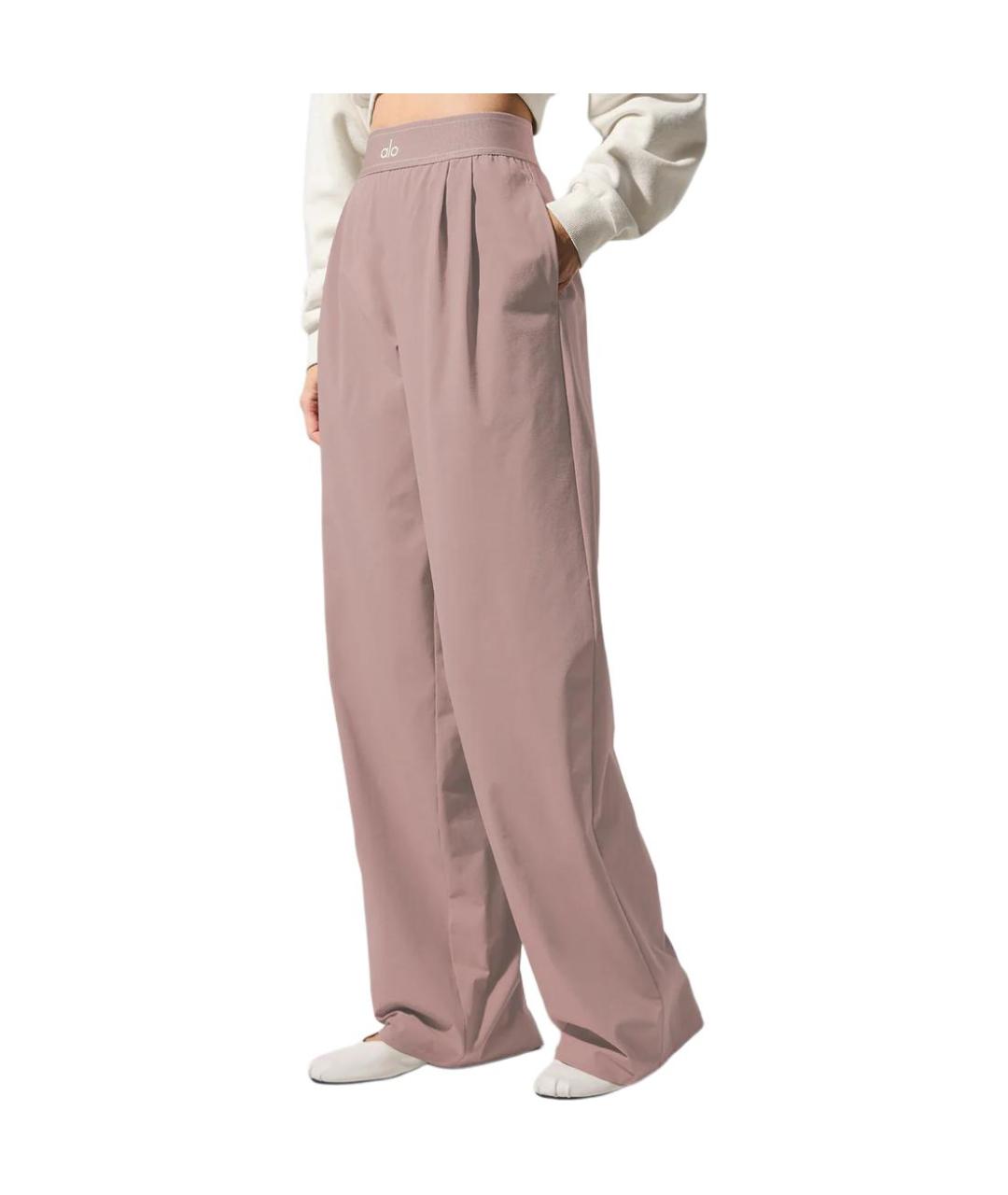 ALO YOGA Бежевые прямые брюки, фото 3