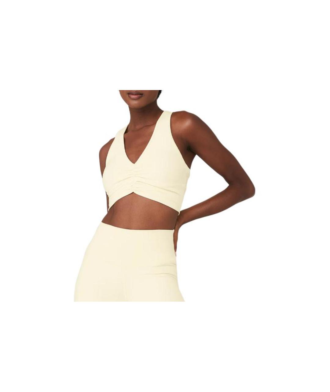 ALO YOGA Желтая майка, фото 3